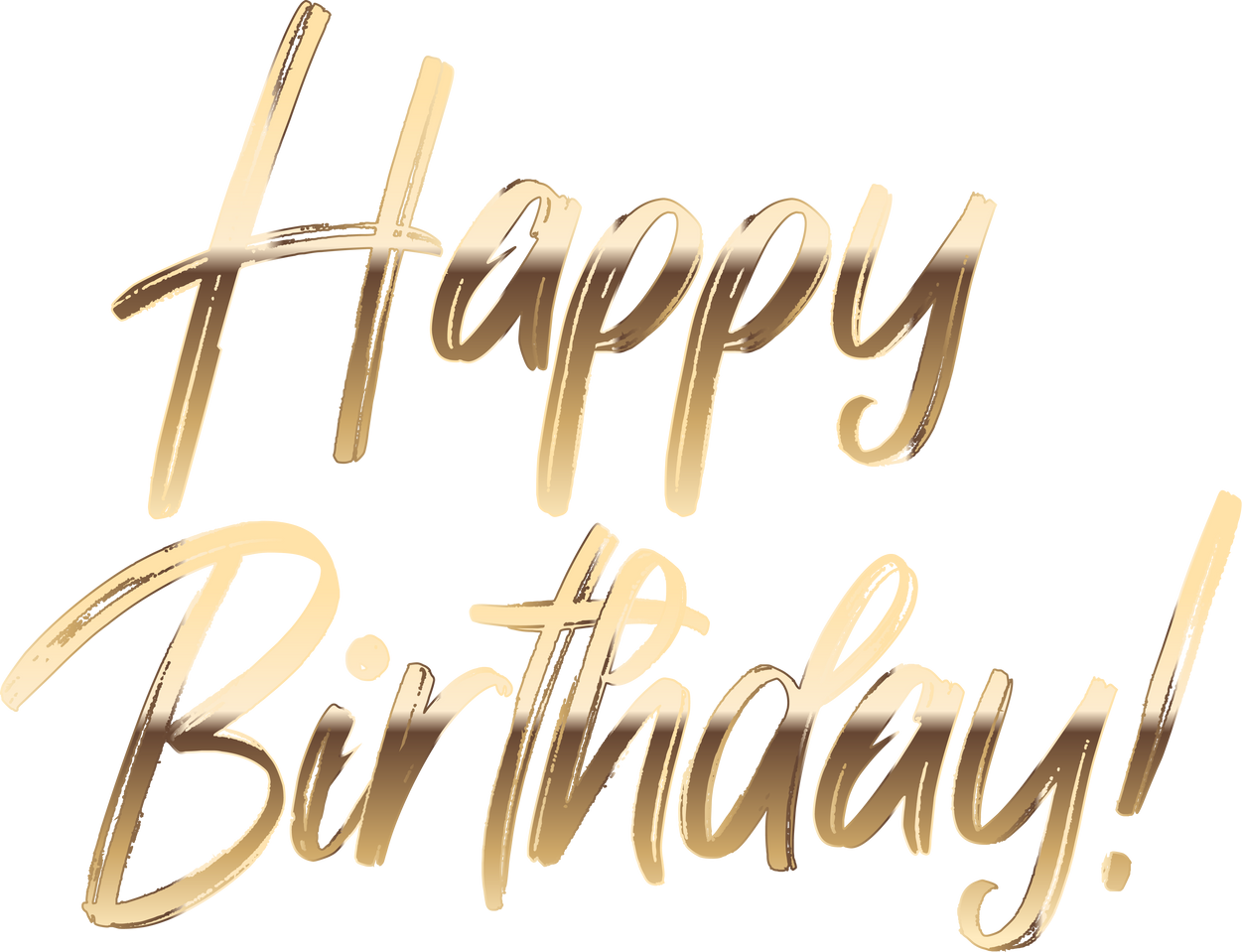 Happy Birthday Gold Lettering